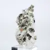 Pirite dal Perù in forme ottaedriche – Minerale da collezione su una base - 2