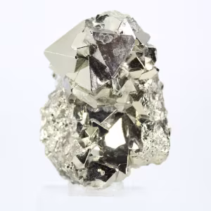 Pirite ottaedrica proveniente dal Perù, pietra grezza da collezione.