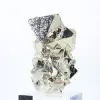 Ottaedri di pirite dal Perù – Esemplare naturale su una base - 2