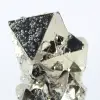 Ottaedri di pirite dal Perù – Esemplare naturale su una base - 7