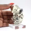 Ottaedri di pirite dal Perù – Esemplare naturale su una base - 8