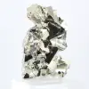 Pirite proveniente dal Perù, cristalli ottaedrici su base acrilica - 2