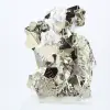 Pirite proveniente dal Perù, cristalli ottaedrici su base acrilica - 5