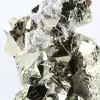 Pirite proveniente dal Perù, cristalli ottaedrici su base acrilica - 7