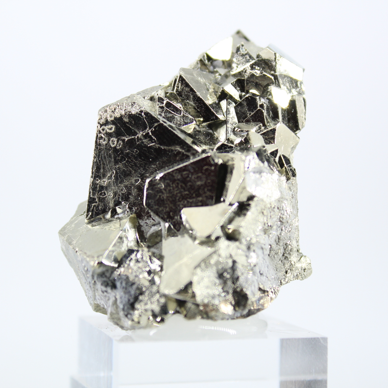 Pietra di pirite ottaedrica naturale – Origine: Perù