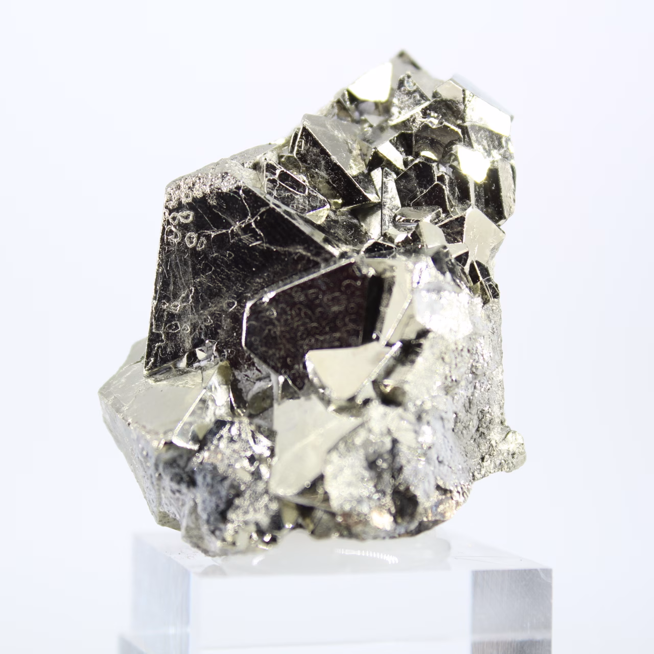 Pietra di pirite ottaedrica naturale – Origine: Perù
