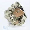 Autentica pirite ottaedrica proveniente dal Perù – Pezzo da esposizione - 1