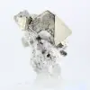 Cristalli ottaedrici di pirite, solfuro di ferro proveniente dal Perù - 1
