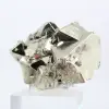 Pirite geometrica dal Perù – Cristalli ottaedrici su una base - 3