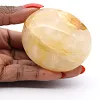 Quarzo giallo levigato del Madagascar, ciottolo da collezione - 2