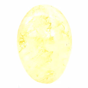 Ciottolo di quarzo giallo malgascio, pietra levigata da collezione
