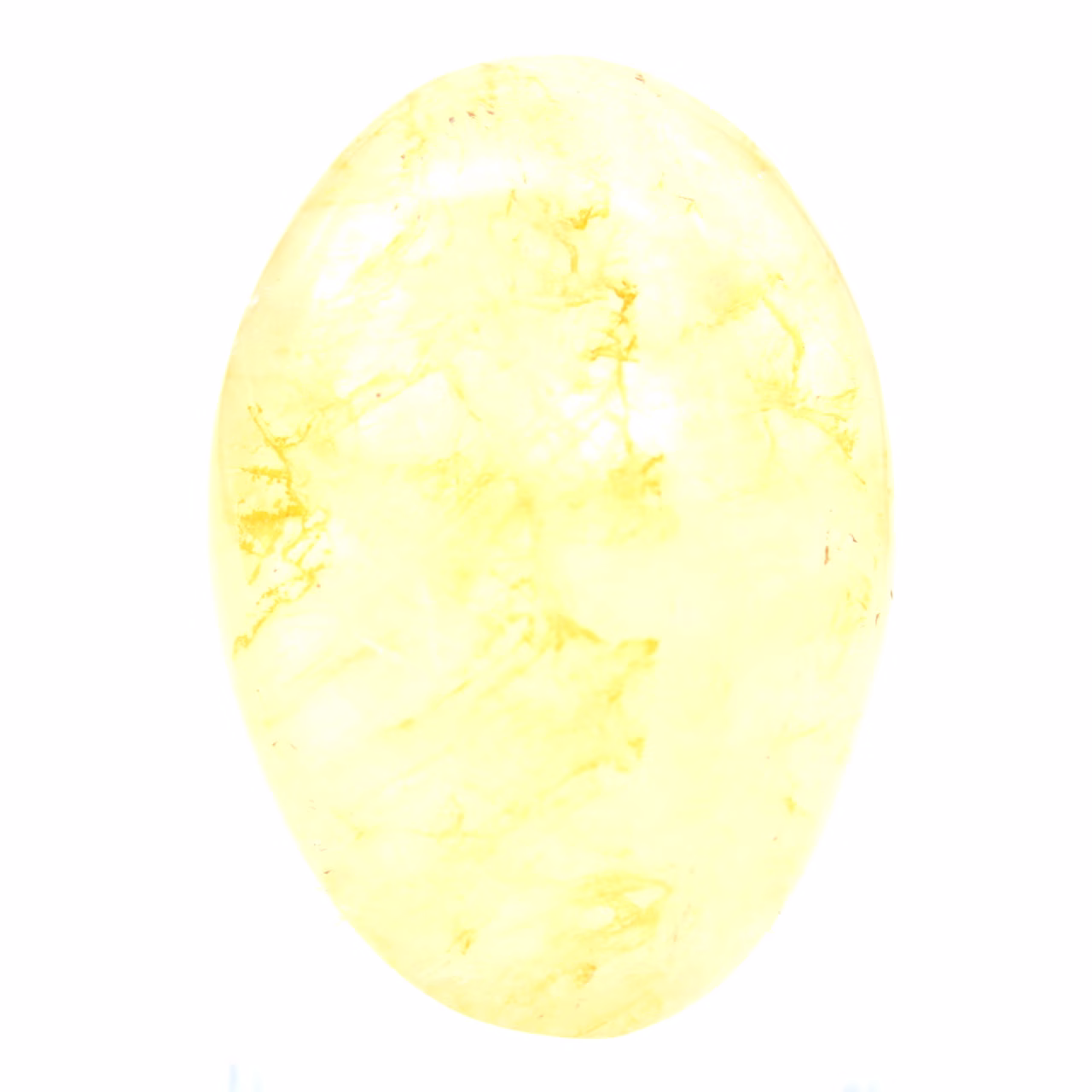 Ciottolo di quarzo giallo malgascio, pietra levigata da collezione