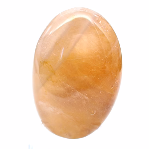 Ciottolo di quarzo giallo del Madagascar dalle forme arrotondate