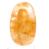 Ciottolo di quarzo giallo levigato del Madagascar per vetrina minerale - 0