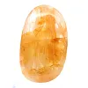 Ciottolo di quarzo giallo levigato del Madagascar per vetrina minerale - 1