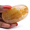 Ciottolo di quarzo giallo levigato del Madagascar per vetrina minerale - 2