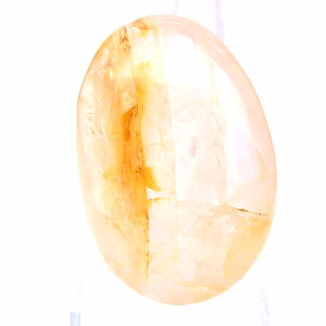 Ciottolo di quarzo giallo del Madagascar con finitura levigata