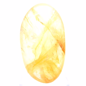 Ciottolo di quarzo giallo malgascio per collezione di pietre