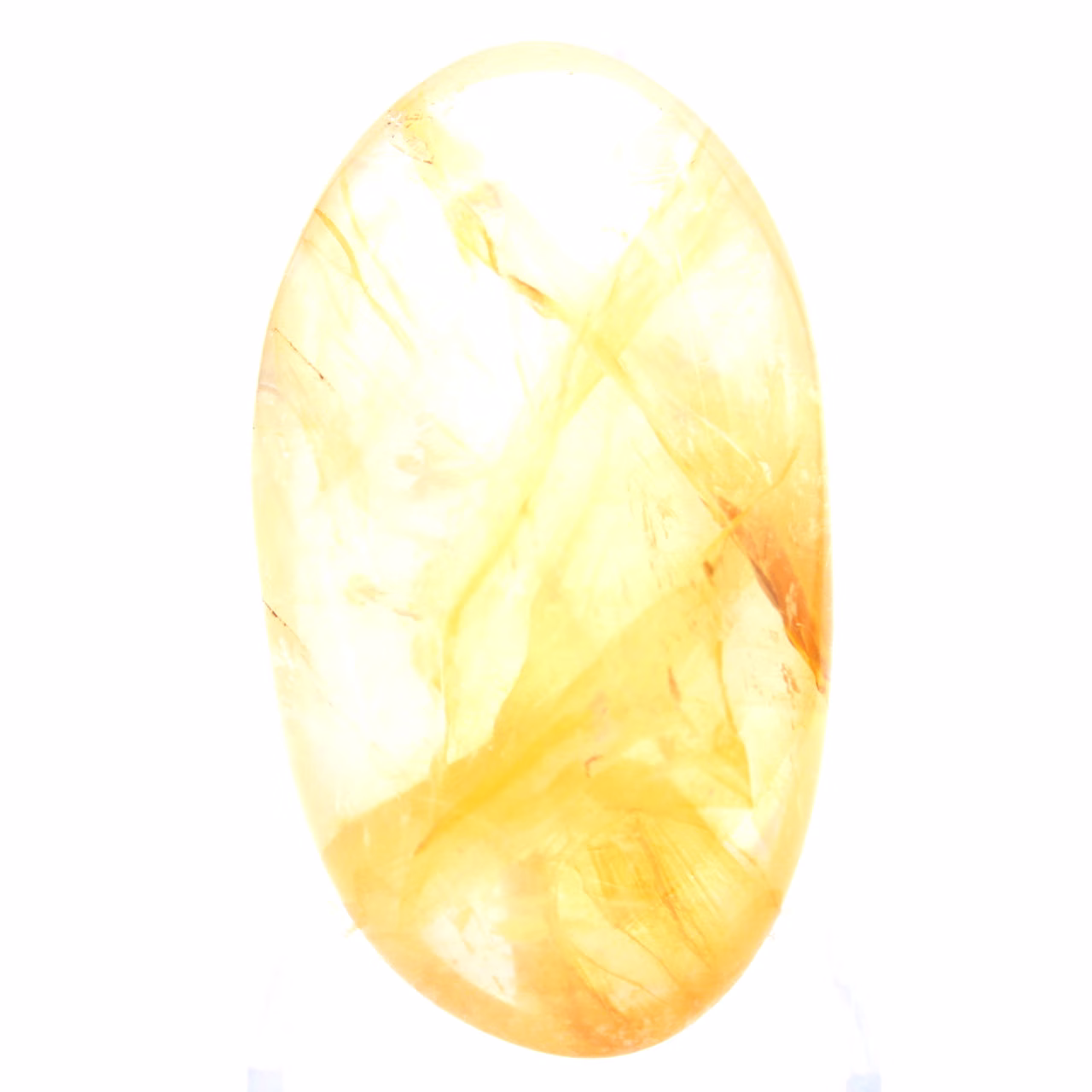 Ciottolo di quarzo giallo malgascio per collezione di pietre