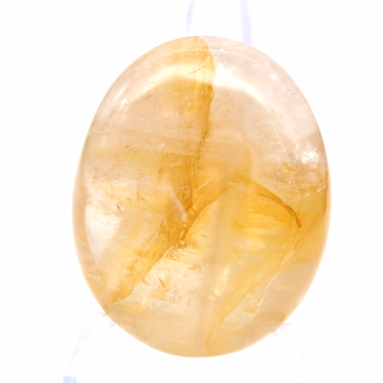 Quarzo giallo malgascio in ciottolo levigato per decorazione