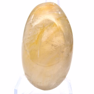 Ciottolo arrotondato in quarzo giallo naturale del Madagascar