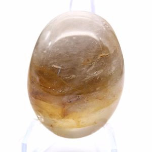 Ciottolo di quarzo giallo del Madagascar dai contorni morbidi