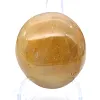 Piccolo ciottolo di quarzo giallo malgascio da esporre - 1