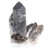 Quarzo morione del Brasile, cristallo naturale presentato su base in acrilico - 0