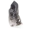 Quarzo morione del Brasile, cristallo naturale presentato su base in acrilico - 3