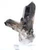 Prisma di quarzo morione del Brasile, esemplare su base in acrilico - 0