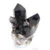 Quarzo morione nero del Brasile, cristallo unico con base in acrilico - 0