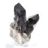 Quarzo morione nero del Brasile, cristallo unico con base in acrilico - 2