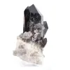 Quarzo morione nero del Brasile, cristallo unico con base in acrilico - 3