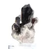 Quarzo morione nero del Brasile, cristallo unico con base in acrilico - 4