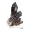 Cristallo tozzo di quarzo morione del Brasile, esemplare minerale su base - 4