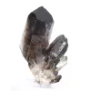 Cristallo tozzo di quarzo morione del Brasile, esemplare minerale su base - 5