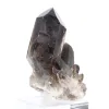 Cristallo tozzo di quarzo morione del Brasile, esemplare minerale su base - 6