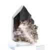 Quarzo morione del Brasile, cristallo nero naturale montato su base - 2