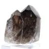 Quarzo morione del Brasile, cristallo nero naturale montato su base - 4