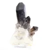 Cristallo di quarzo nero morione, origine Brasile, fornito con base - 0