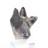 Quarzo morione brasiliano, cristallo decorativo presentato su base - 2
