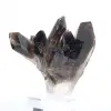 Quarzo morione brasiliano, cristallo decorativo presentato su base - 4