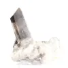 Morione del Brasile, cristallo di quarzo affumicato nero su base in acrilico - 6