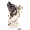 Quarzo morione del Brasile, cristallo scuro su base in acrilico - 2