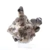 Cristallo di quarzo morione del Brasile, minerale nero montato su base - 2