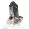 Piccolo quarzo morione cristallizzato del Brasile, presentato con la sua base - 3