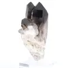 Mini cristallo di quarzo morione del Brasile, pietra nera su base - 3