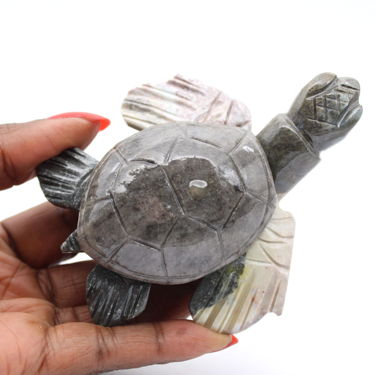 Tartaruga decorativa in steatite naturale boliviana