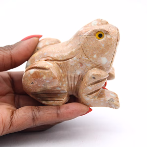 Rana scolpita in steatite della Bolivia