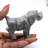 Statuina di cane scolpita in steatite boliviana - 0